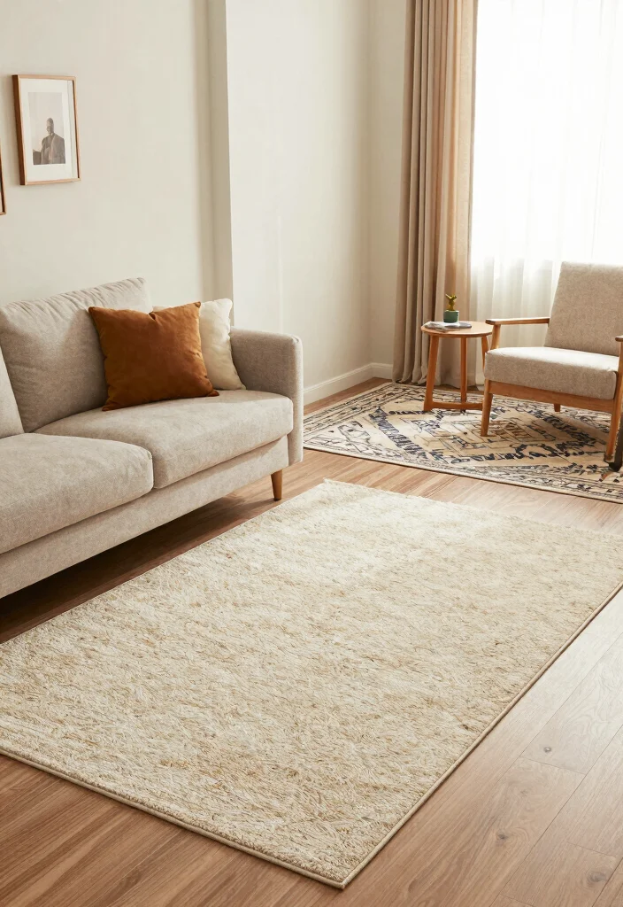 18 Small Living Room Ideas: Apartment Smart Space Solutions - 14. Use Rugs to Define Spaces 1