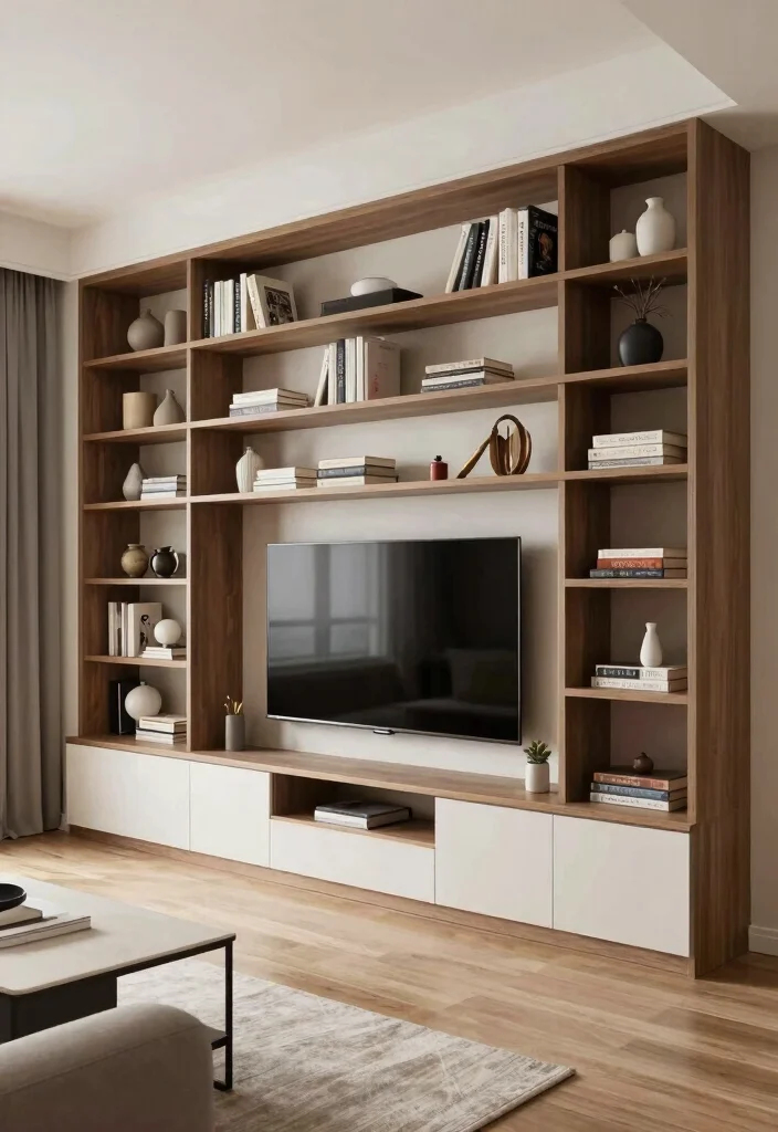 18 Small Living Room Ideas: Apartment Smart Space Solutions - 16. Utilize Built-ins for Smart Design 1