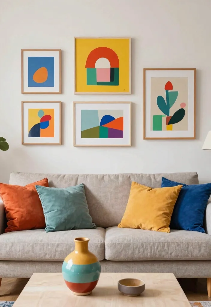 18 Small Living Room Ideas: Apartment Smart Space Solutions - 18. Make Use of Colorful Accents 1