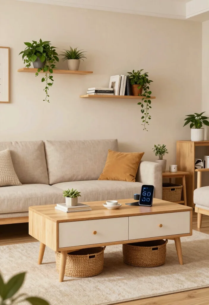 18 Small Living Room Ideas: Apartment Smart Space Solutions - 5. Incorporate Smart Storage Solutions 1