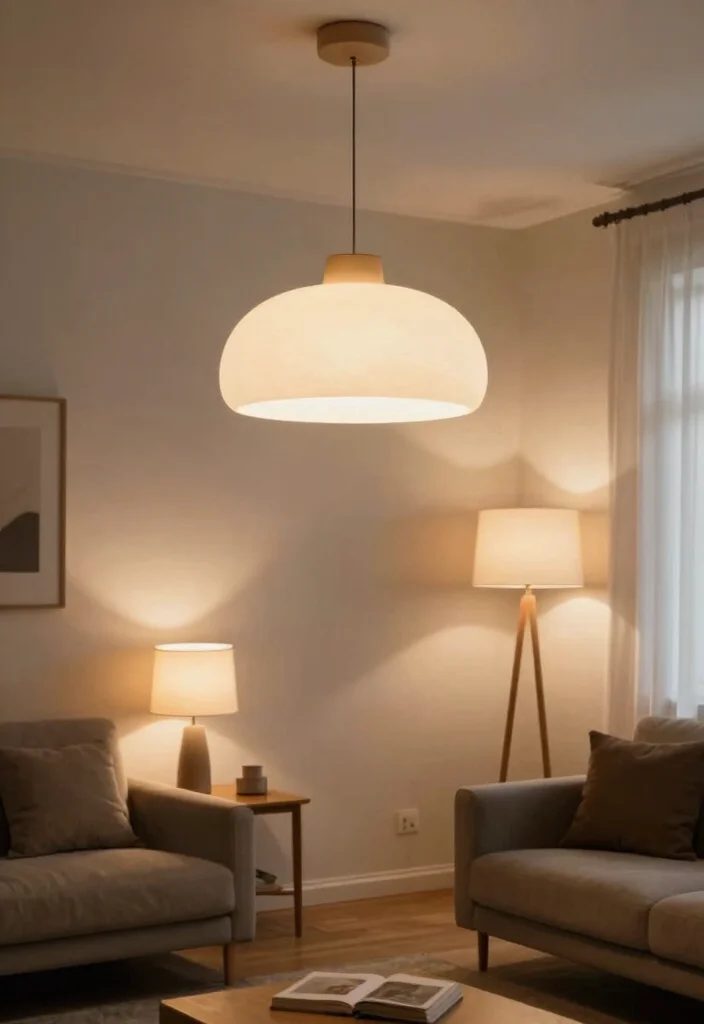 18 Small Living Room Ideas: Apartment Smart Space Solutions - 7. Layer Lighting for Warmth 1