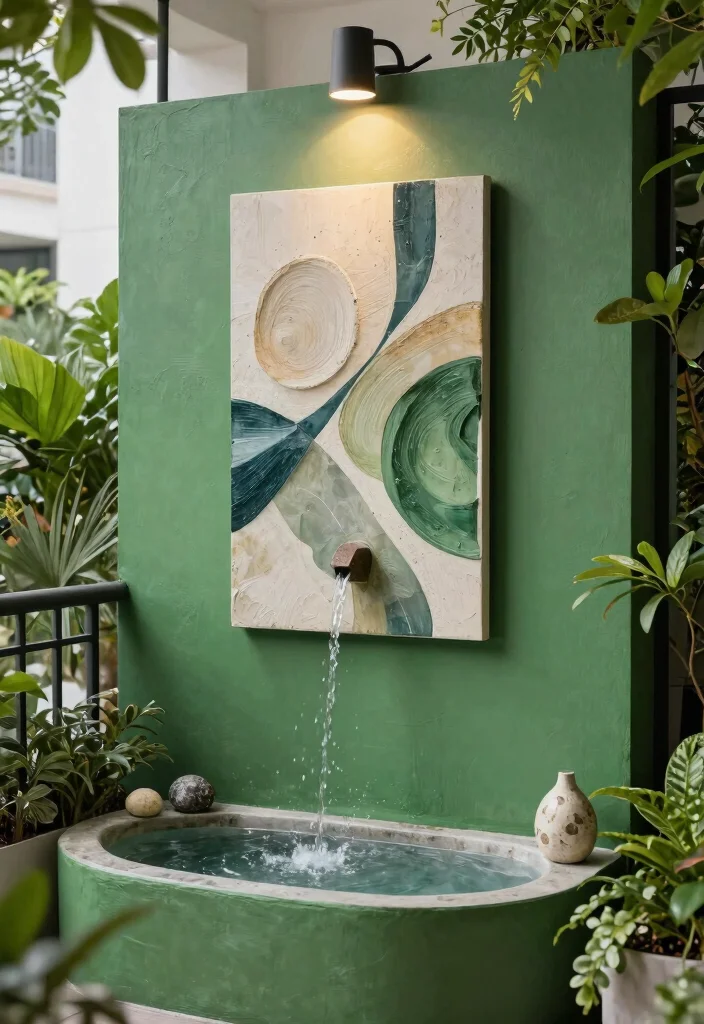 12 Balcony Fountain Ideas That Run Quietly and Fit Tight Spaces - 10. Wall Art Water Fountain 1