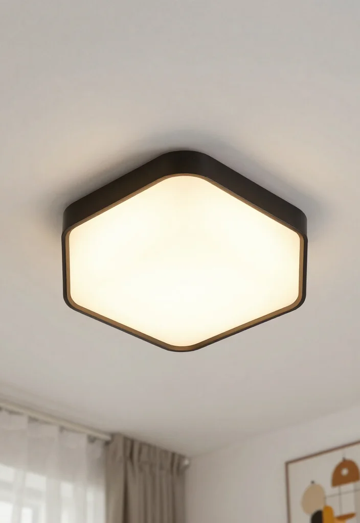 12 Flat Ceiling Lights That Don't Hang Down in Low-Ceiling Rooms - 1. Sleek Square Flush Mount 1