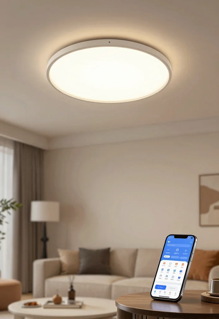 12 Flat Ceiling Lights That Don't Hang Down in Low-Ceiling Rooms - 10. Energy-Saving Smart Ceiling Light 1