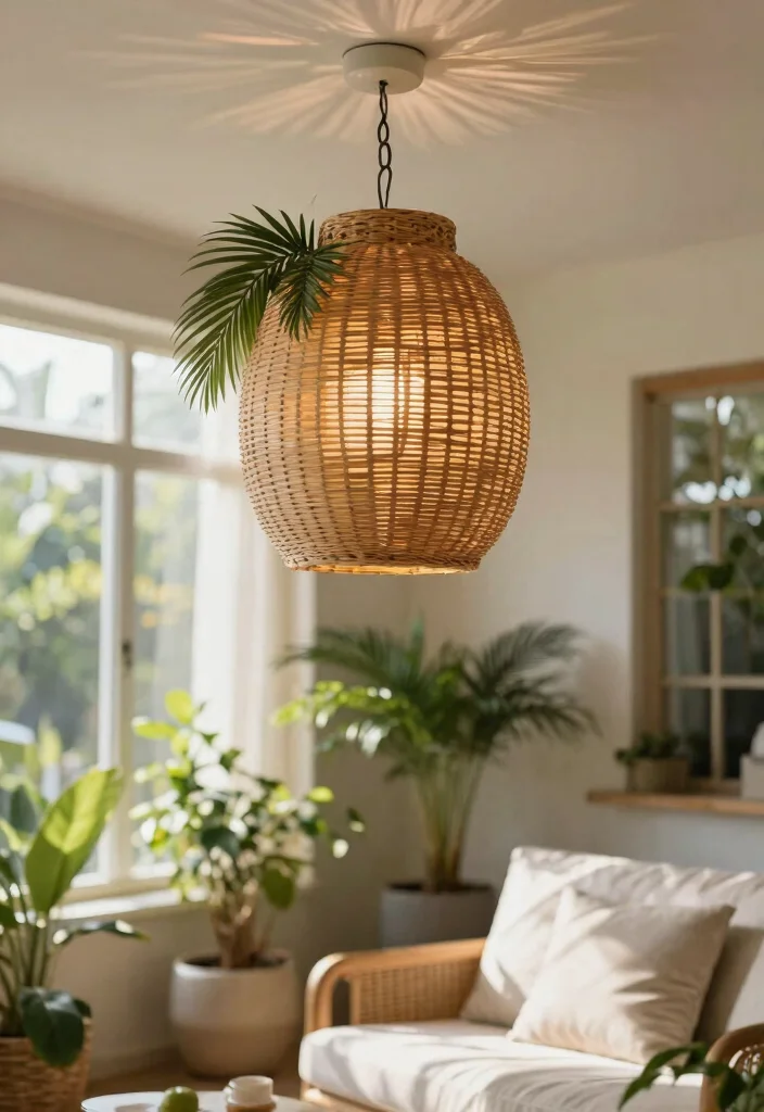 12 Flat Ceiling Lights That Don't Hang Down in Low-Ceiling Rooms - 11. Tropical-Inspired Ceiling Lantern 1