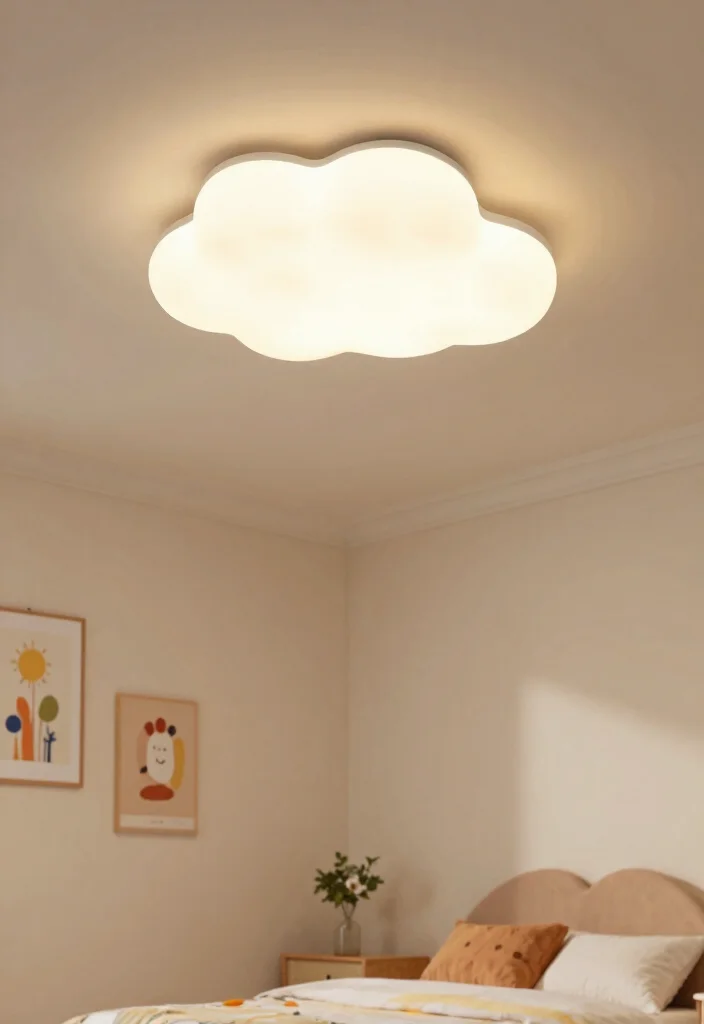 12 Flat Ceiling Lights That Don't Hang Down in Low-Ceiling Rooms - 8. Colorful Low-Profile Light 1