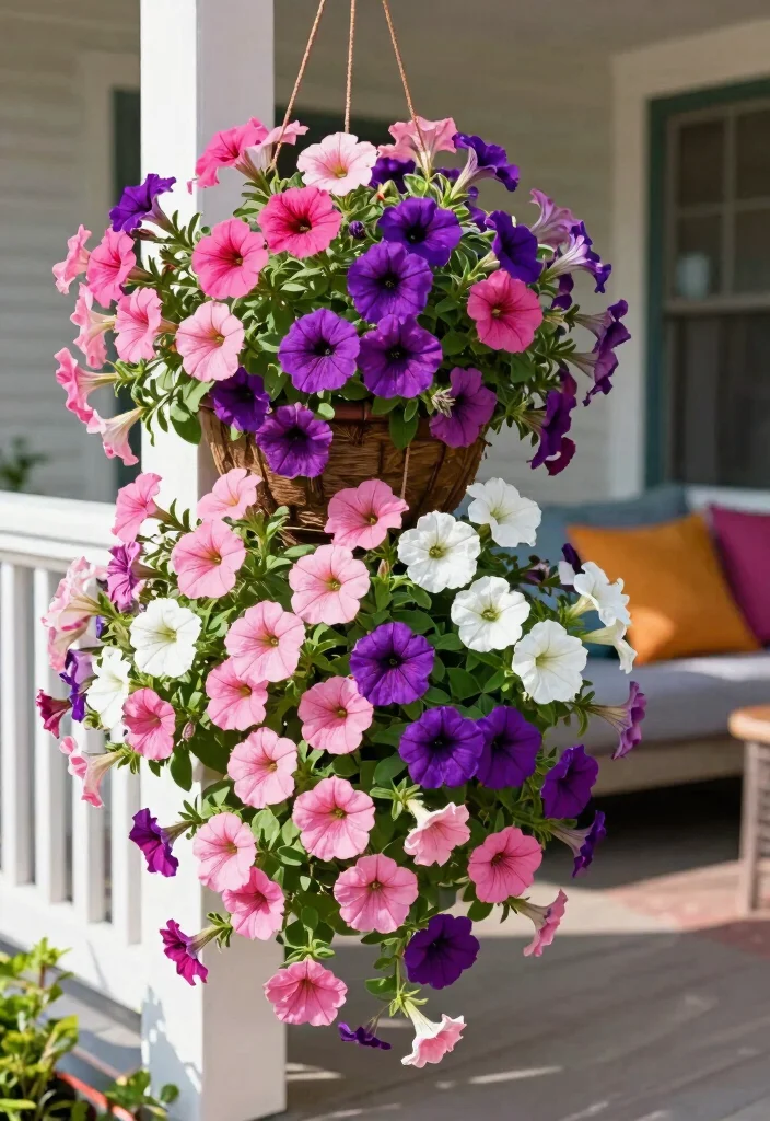 12 Front Porch Plant Ideas That Survive Heat and Forget-Me-Not Watering - 8. Petunias: Endless Blooms 1