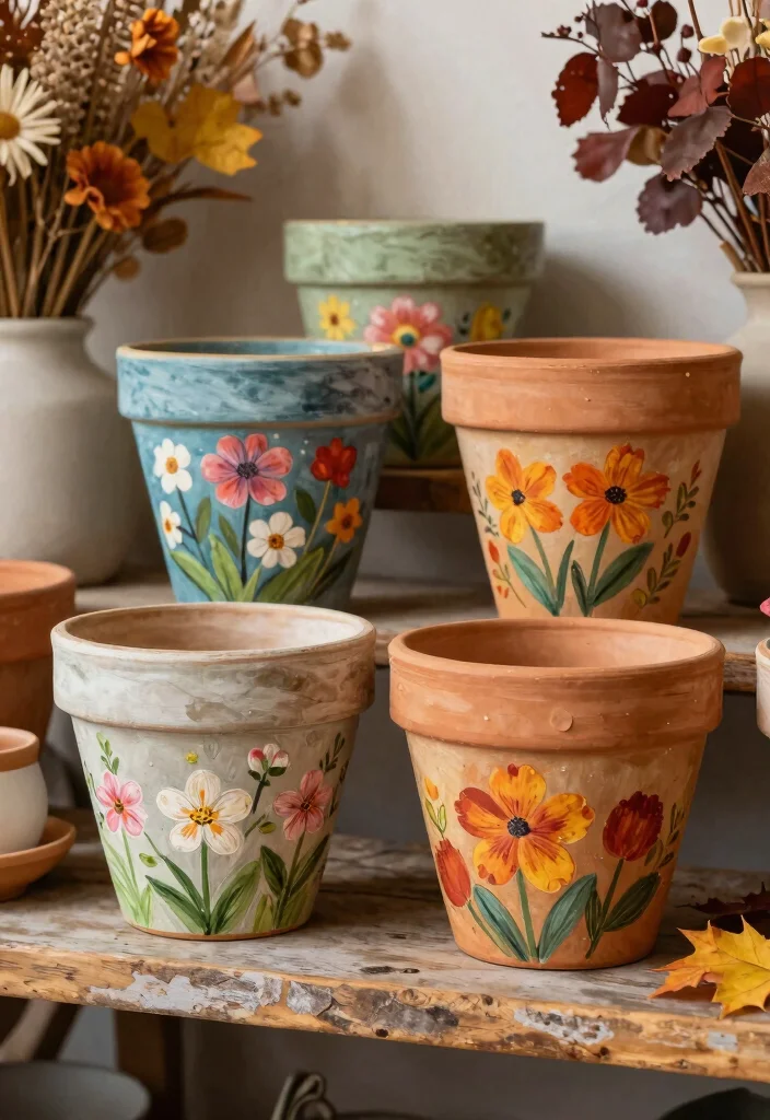 12 Hand Painted Flower Pots That Look Custom on a Budget - 10. Seasonal Themes 1