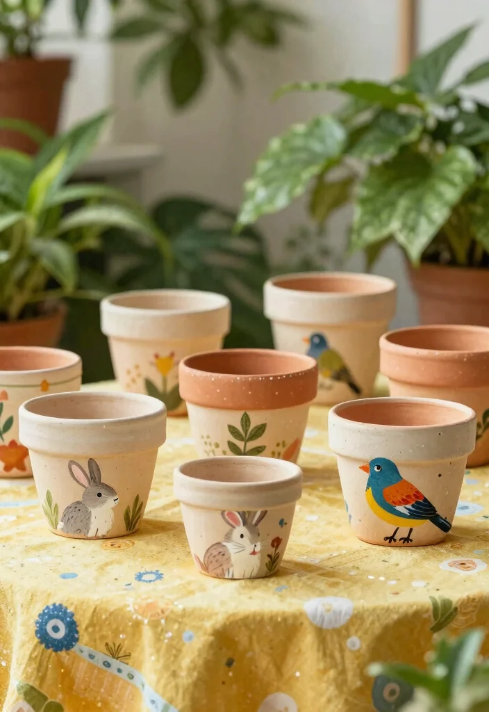 12 Hand Painted Flower Pots That Look Custom on a Budget - 4. Animal Motifs 1