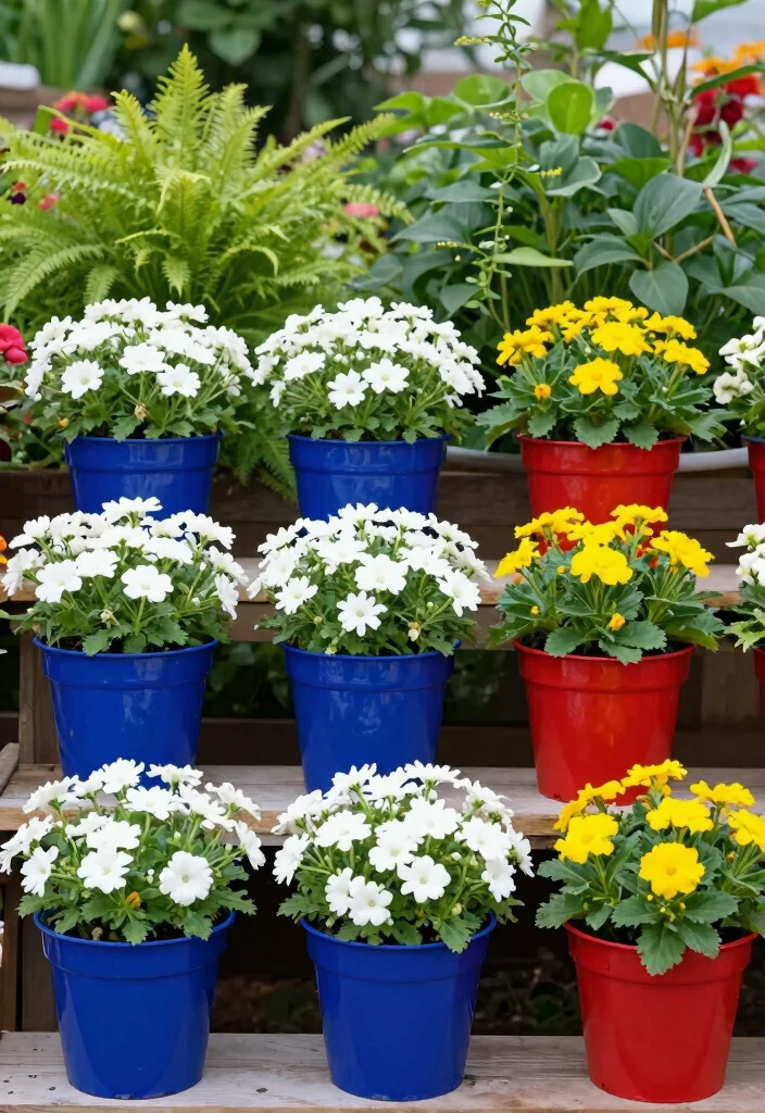 12 Mexican Flower Pots Ideas That Add Color Without Looking Tacky - 10. Color-Coded Plant Groupings for Cohesion 1