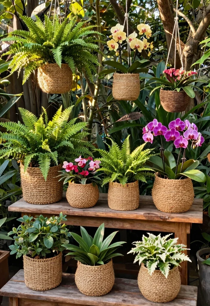 12 Mexican Flower Pots Ideas That Add Color Without Looking Tacky - 9. Hand-Woven Planters for a Bohemian Vibe 1