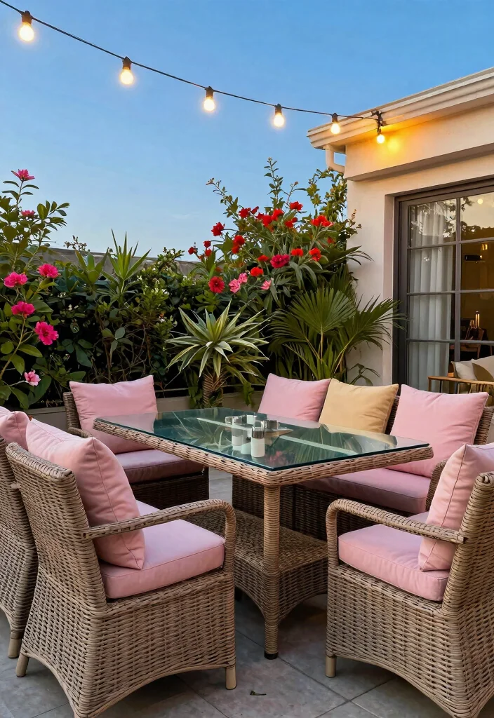 12 Outdoor Table and Chairs Ideas That Survive Rain and Sun - 3. All-Weather Wicker Dining Set 1
