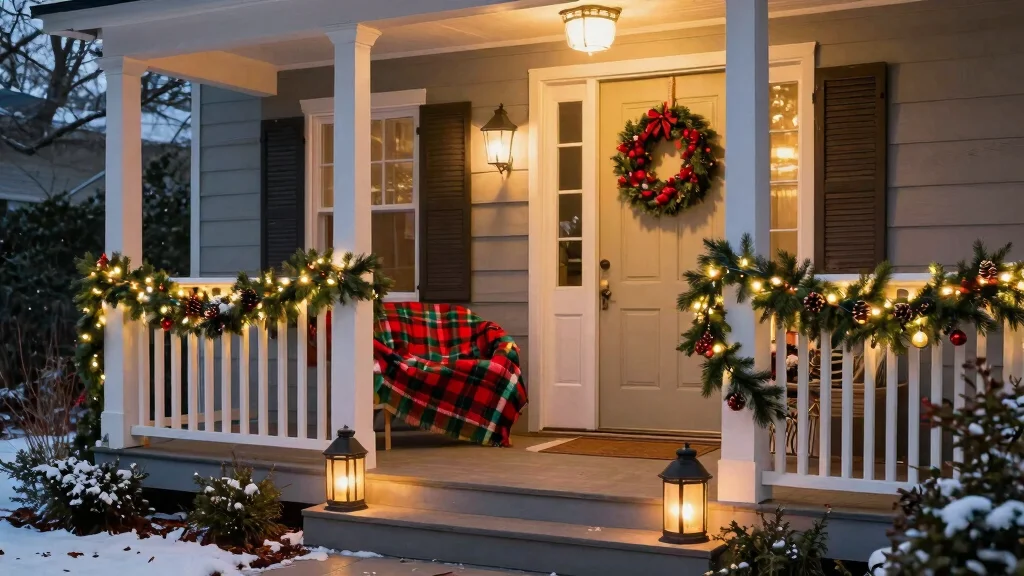 12 Porch Christmas Lights Ideas That Install Without Drilling Holes