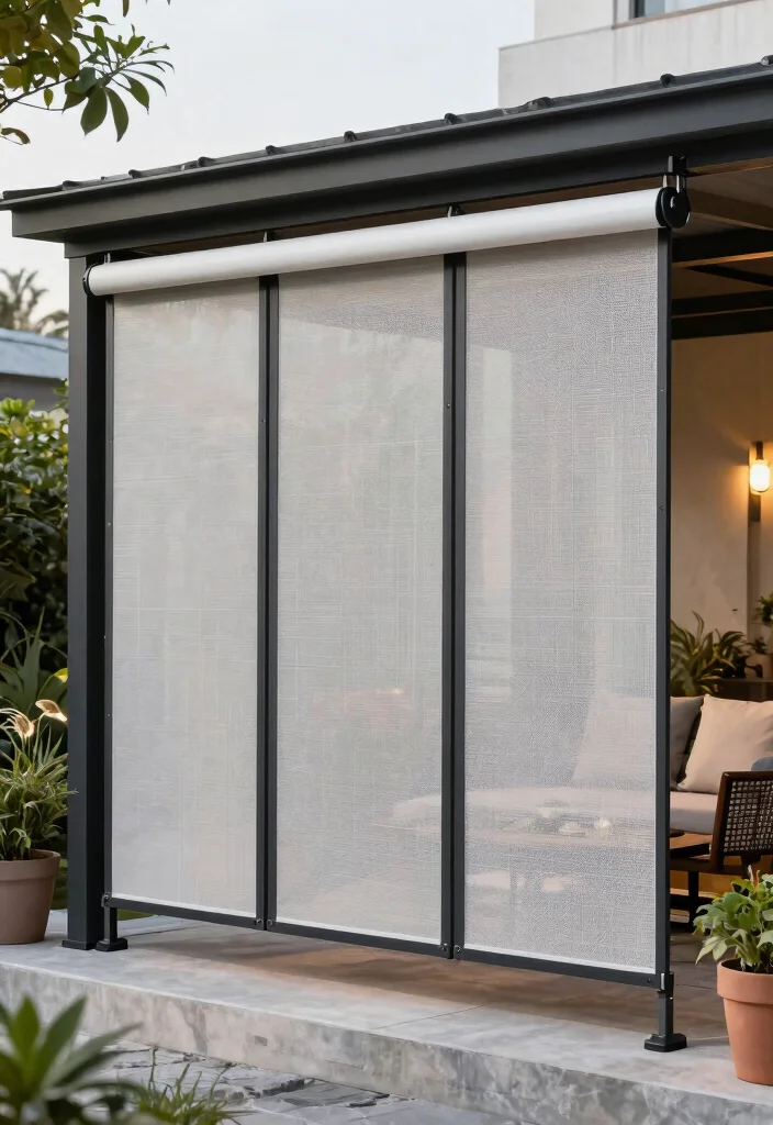 12 Privacy Fence Ideas That Block Neighbors Without Looking Harsh - 11. Retractable Screens 1