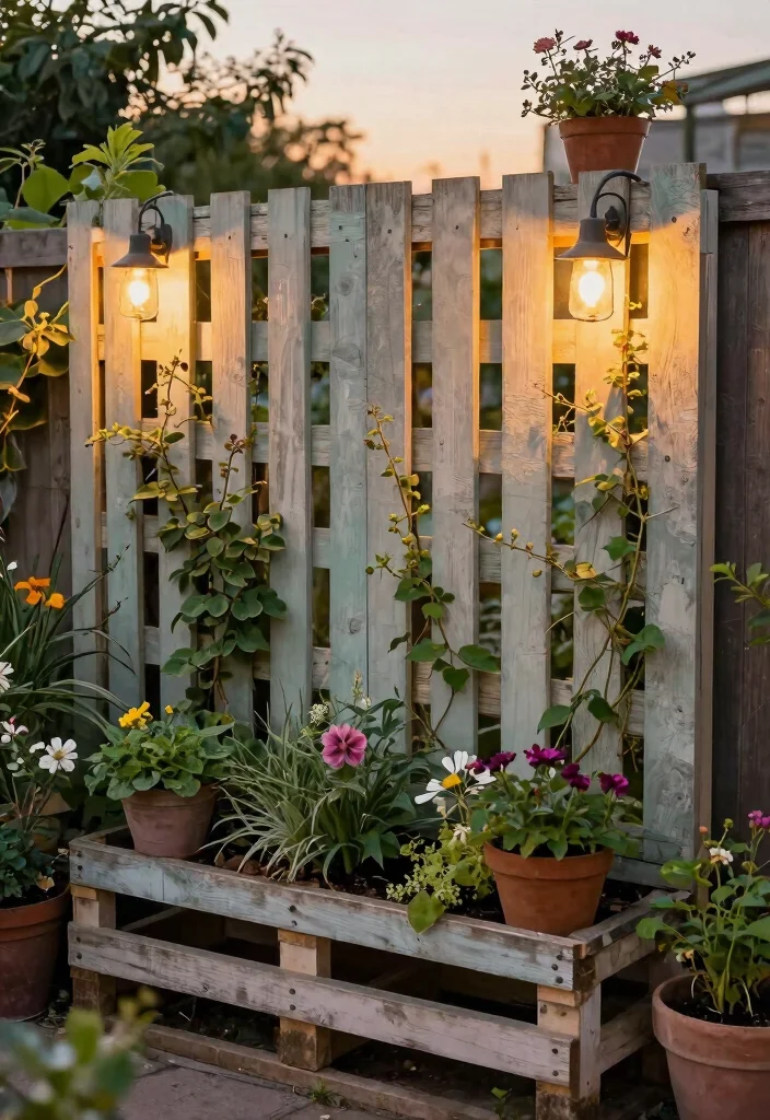 12 Privacy Fence Ideas That Block Neighbors Without Looking Harsh - 3. Rustic Wooden Pallets 1