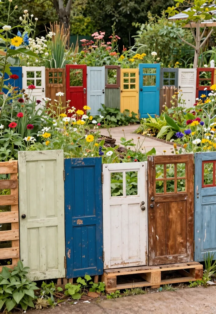 12 Privacy Fence Ideas That Block Neighbors Without Looking Harsh - 8. Recycled Material Fencing 1