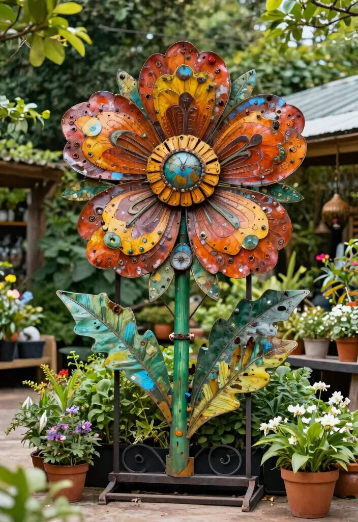 14 Business Signs Outdoor Ideas That Get Noticed From the Street - 6. Recycled Metal Art Signs 1