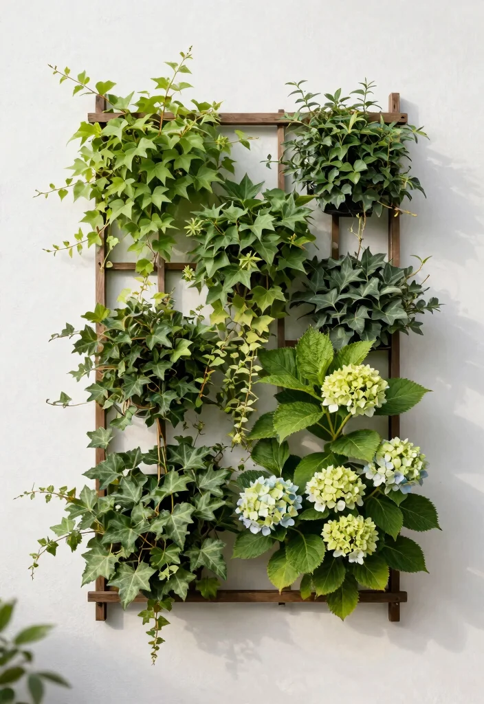 14 Garden Trellis Ideas That Support Heavy Vines Without Sagging - 7. Wall-Mounted Trellis 1