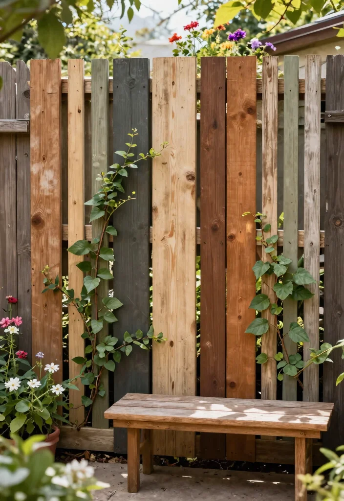 14 Modern Privacy Fence Ideas That Block Views Without Looking Cold - 1. Recycled Wooden Pallet Fences 1