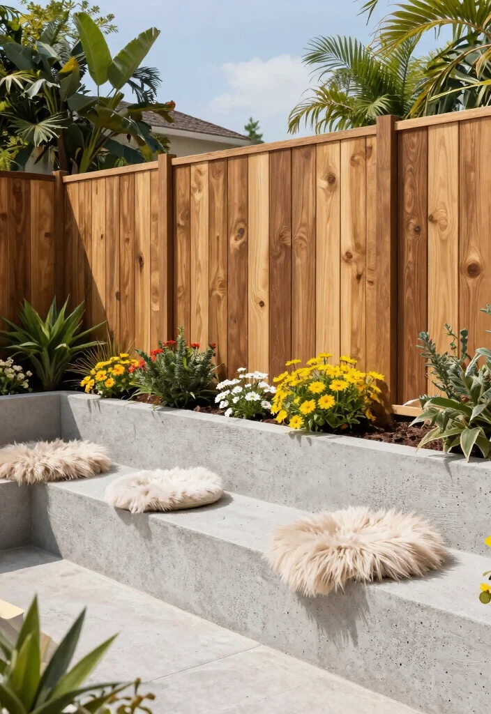 14 Modern Privacy Fence Ideas That Block Views Without Looking Cold - 14. Eco-Conscious Concrete Fencing 1