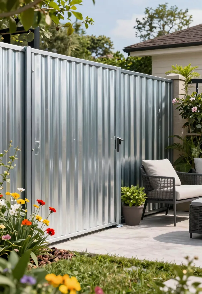 14 Modern Privacy Fence Ideas That Block Views Without Looking Cold - 5. Corrugated Metal Fences 1