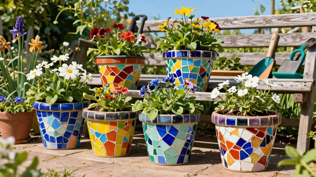 14 Mosaic Flower Pot Ideas You Can Make With Broken Tiles