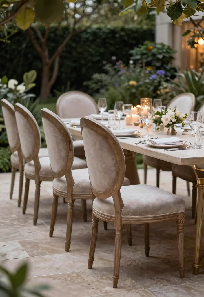14 Outdoor Dining Chairs That Hold Up Through Rain and Sun - 13. Elegant High-Back Chairs 1