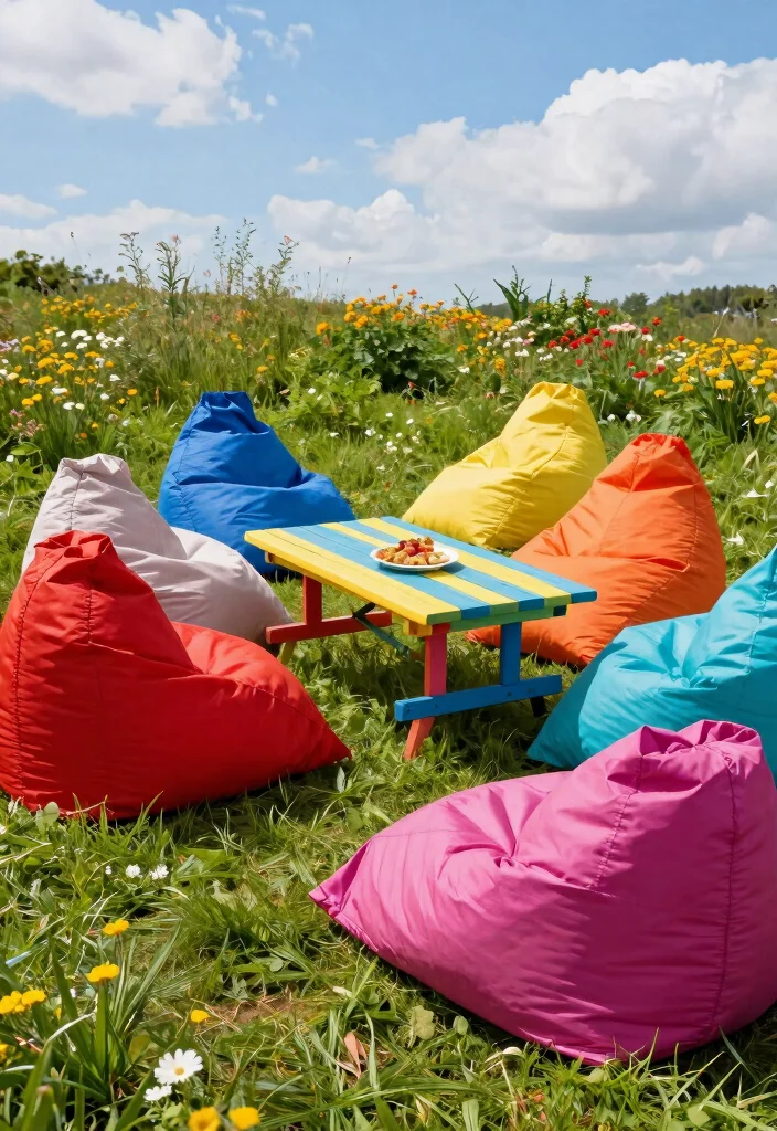 14 Outdoor Dining Chairs That Hold Up Through Rain and Sun - 14. Vibrant Bean Bag Chairs 1