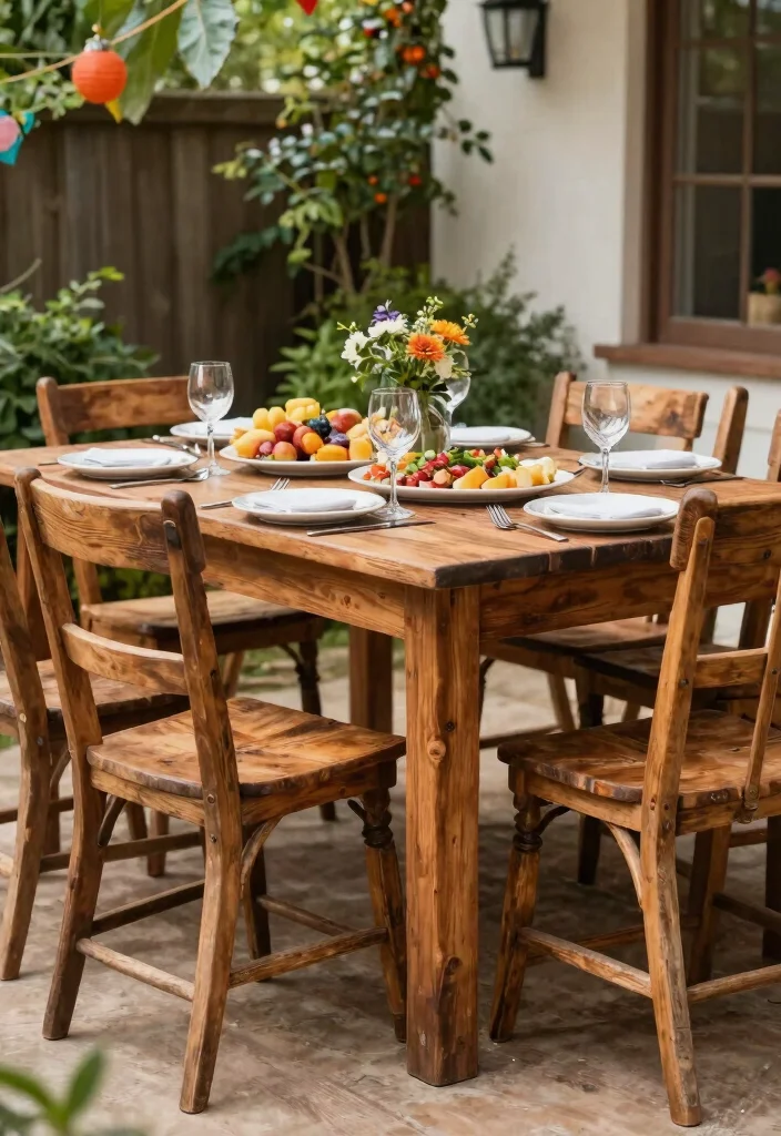 14 Outdoor Dining Chairs That Hold Up Through Rain and Sun - 4. Rustic Wood Farmhouse Chair 1