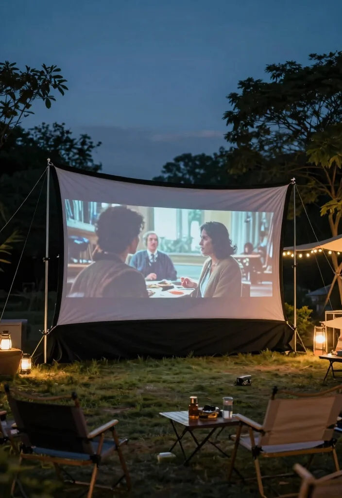 14 Outdoor Projector Screen Ideas That Stay Taut Without Wrinkles - 12. Wind-resistant Screen System 1