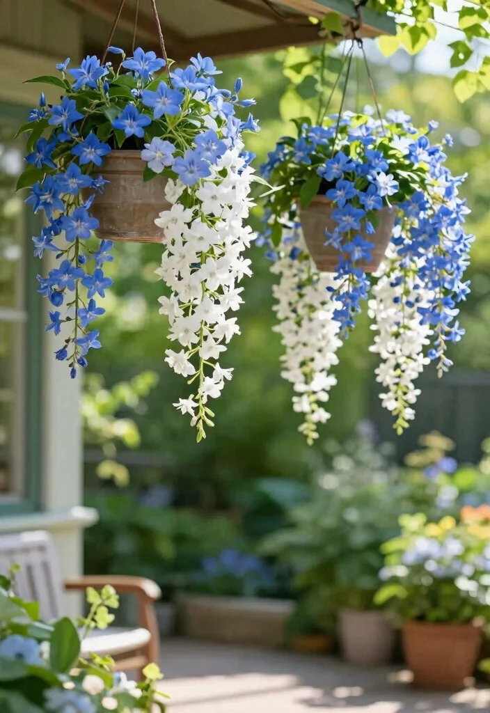 14 Patio Flower Pots That Don't Need Daily Watering in Full Sun - 13. Lush Lobelia for a Soft Touch 1