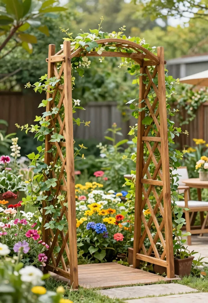 14 Privacy Trellis Ideas That Block Views Without a Full Fence - 12. Folding Privacy Trellis 1