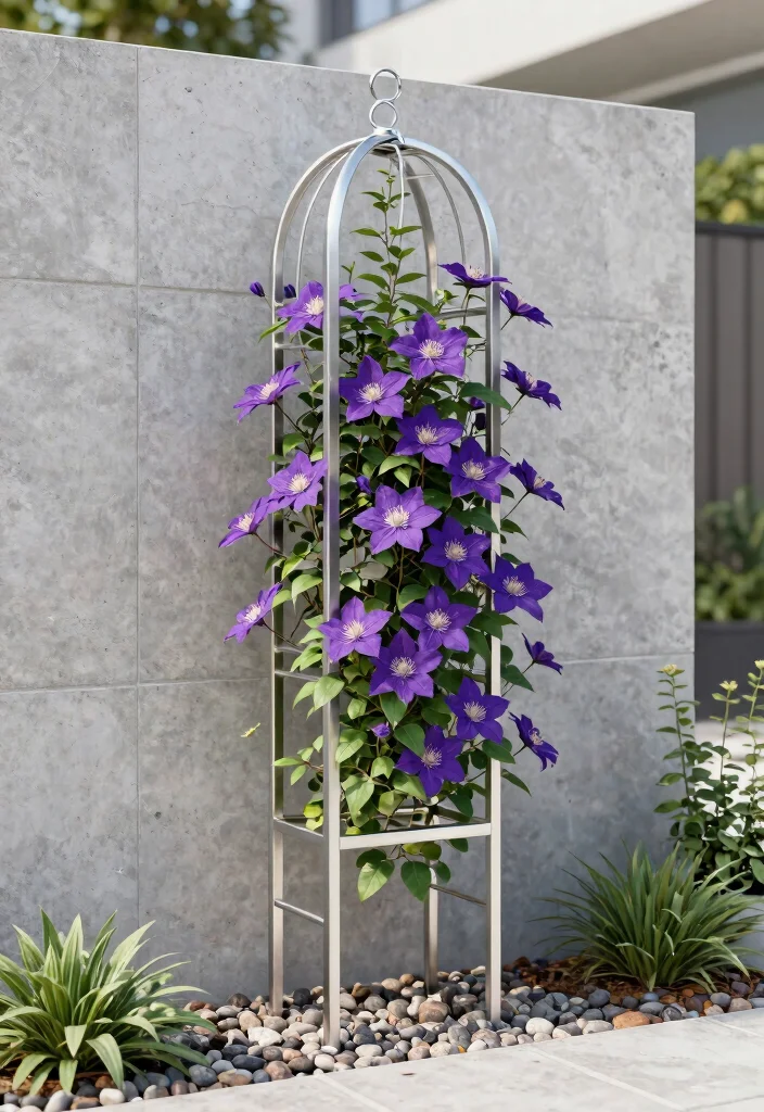 14 Privacy Trellis Ideas That Block Views Without a Full Fence - 4. Metal Garden Trellis 1