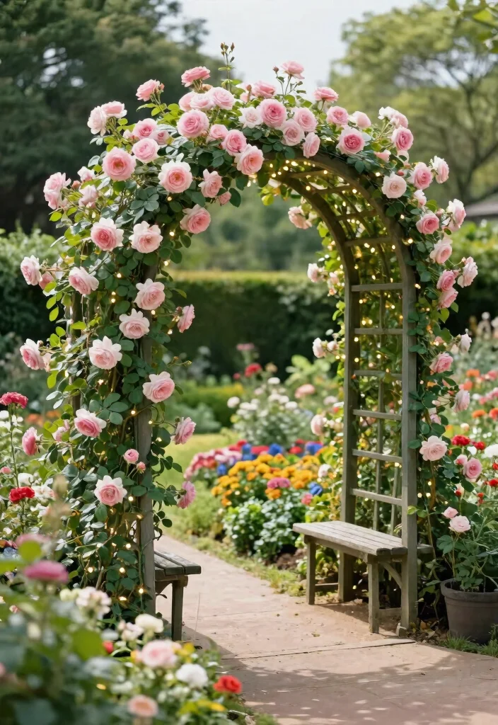 14 Privacy Trellis Ideas That Block Views Without a Full Fence - 8. Curved Trellis Feature 1