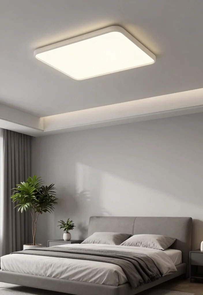14 Profile Light Ceiling Design for Bedroom Ideas - 1. Sleek Minimalist Lines 1