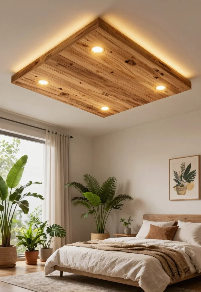 14 Profile Light Ceiling Design for Bedroom Ideas - 12. Eco-Friendly Lighting 1