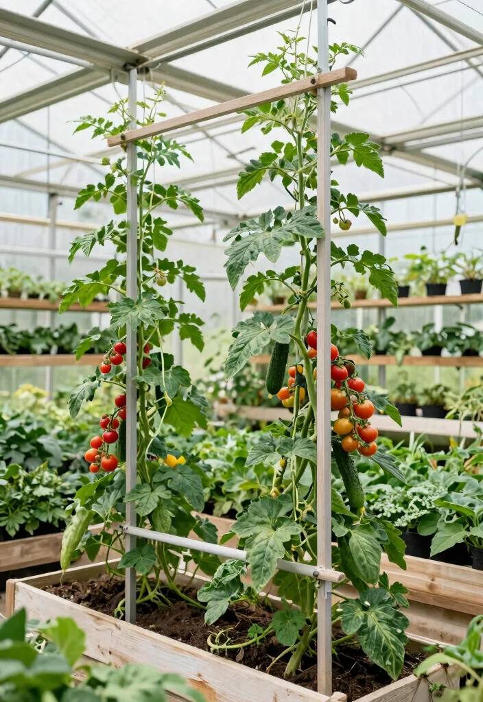 14 Vine Trellis Ideas That Support Heavy Climbers Without Sagging - 13. Greenhouse Trellis System 1