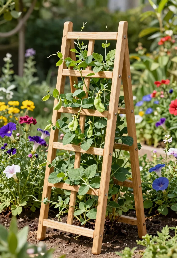 14 Vine Trellis Ideas That Support Heavy Climbers Without Sagging - 14. Stylish Foldable Trellis 1