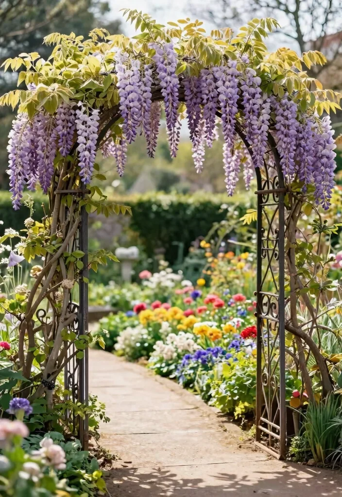 14 Vine Trellis Ideas That Support Heavy Climbers Without Sagging - 5. Circular Trellis Arch 1