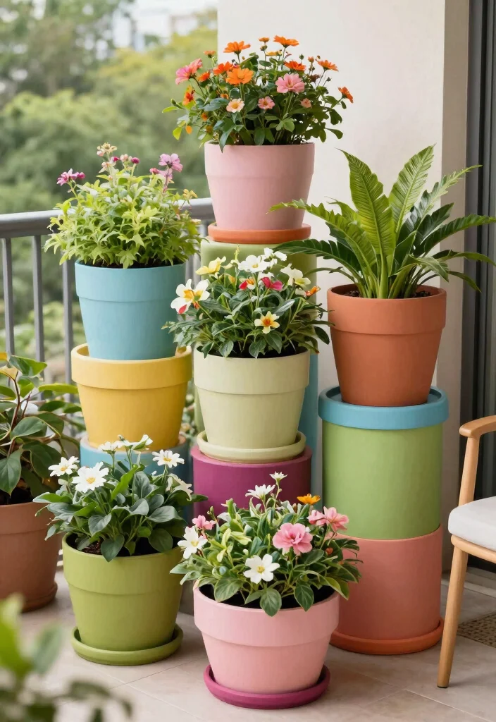15 3 Tier Planter Ideas That Maximize Vertical Space - 6. Stackable Tiered Planters 1