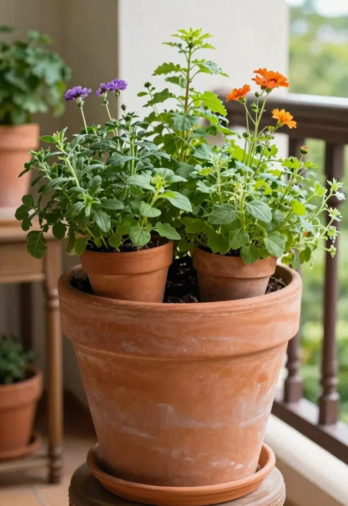 15 3 Tier Planter Ideas That Maximize Vertical Space - 8. Terracotta Tower Planters 1