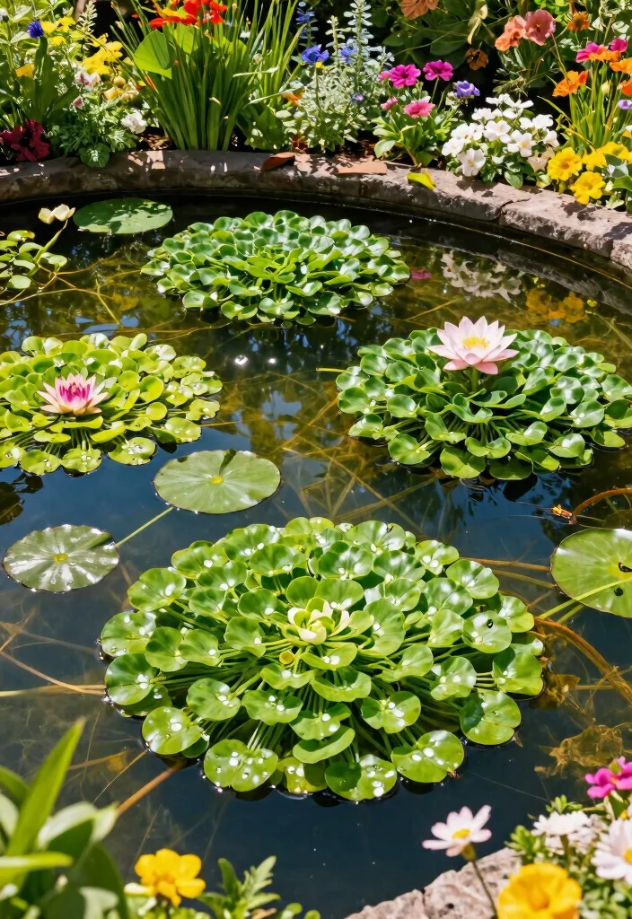 15 Backyard Pond Ideas That Don't Need a Power Line - 9. Edible Water Plants Pond 1