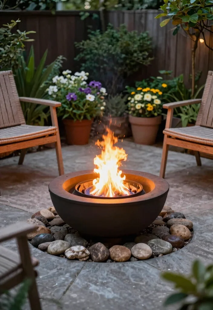 15 Corner Yard Fire Pit Ideas That Use Dead Space Nobody Touches - 15. Compact Fire Bowl for Small Spaces 1