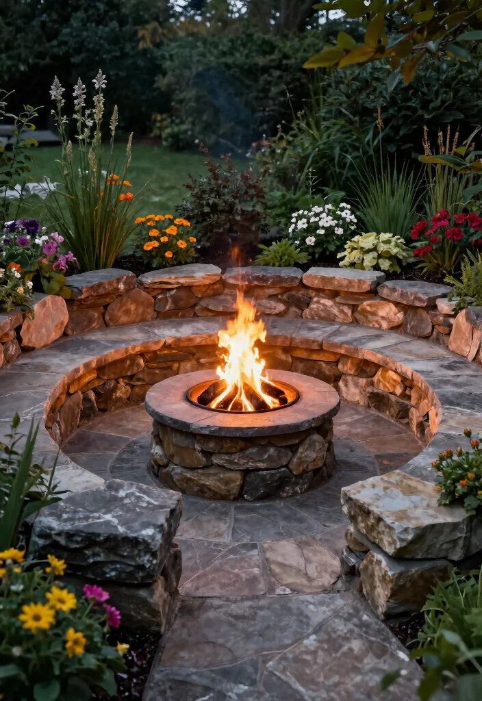 15 Corner Yard Fire Pit Ideas That Use Dead Space Nobody Touches - 4. Natural Stone Enclosure 1