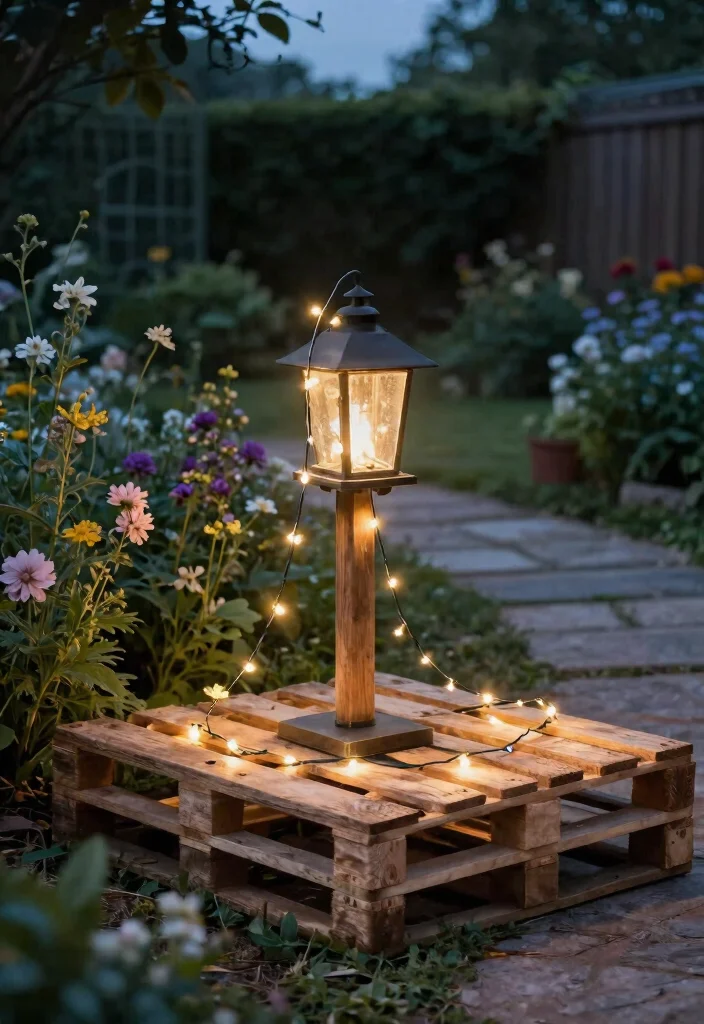 15 Farmhouse Outdoor Lighting Ideas on a Budget - 3. Rustic Wooden Pallet Lights 1
