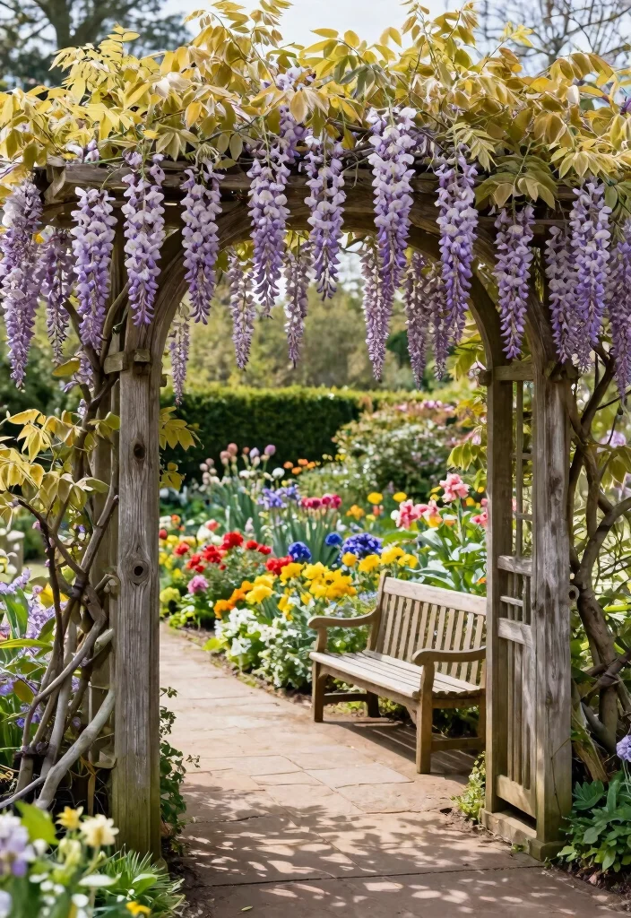 15 Garden Trellis Ideas That Hide Eyesores and Add Privacy - 3. Rustic Arched Trellis 1