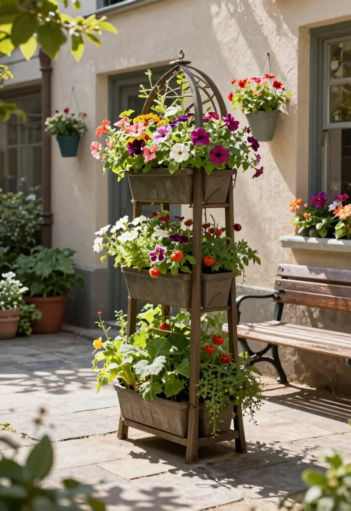 15 Garden Trellis Ideas That Hide Eyesores and Add Privacy - 6. Freestanding Trellis with Planters 1