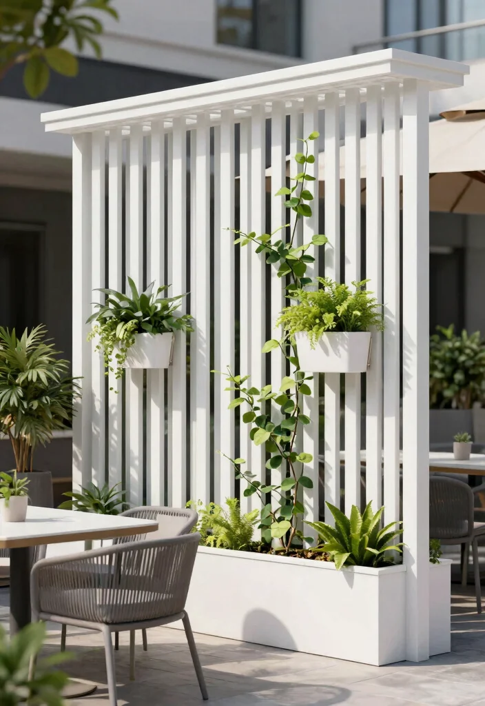 15 Garden Trellis Ideas That Hide Eyesores and Add Privacy - 8. Vertical Slatted Trellis 1