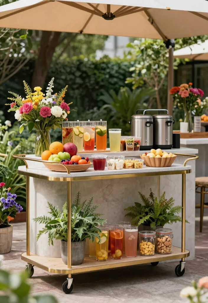 15 Outdoor Home Gym Ideas That Handle Weather and Store Equipment - 12. Outdoor Refreshment Station 1