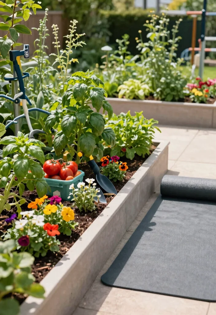 15 Outdoor Home Gym Ideas That Handle Weather and Store Equipment - 13. Herb and Vegetable Garden for Nutrition 1